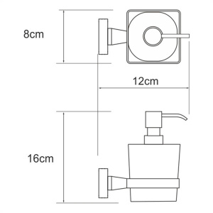 Дозатор для моющих средств Wasserkraft Dill K-3999
