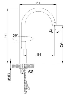 Смеситель для кухонной мойки Lemark Plus Grace LM1505C