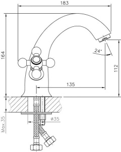 Смеситель для умывальника Haiba HB1019