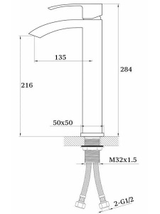 Смеситель для умывальника Ganzer GZ44012-F