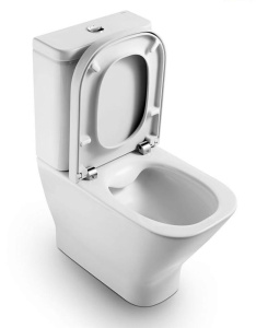 Напольный унитаз Roca Gap Clean Rim 600 безободковый, белый
