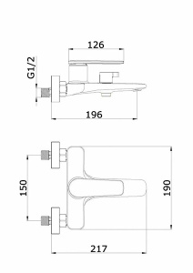 Смеситель для ванны Ganzer GZ02131