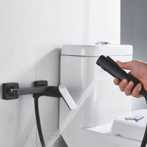Смеситель для биде Shevanik S4105H-1 / S4105T-1, черный матовый
