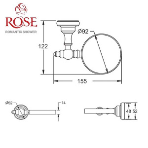 Ершик для унитаза Rose RG1100