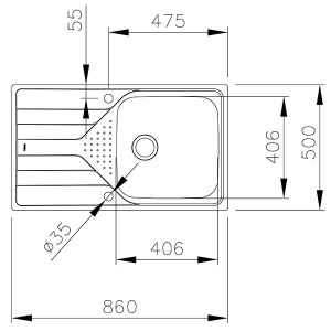 Кухонная мойка TEKA Universe 50 T-XP 1B 1D Plus