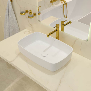 Умывальник Whitecross Jasper белый матовый Solid Surface