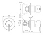 Смеситель встраиваемый Deante Silia BQS 044L (1 функция)