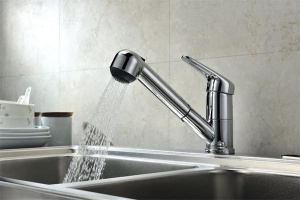 Смеситель для кухонной мойки с выдвижным изливом Lemark Luna LM4150C