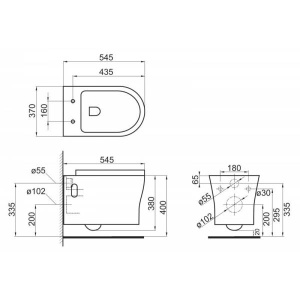 Подвесной унитаз BelBagno Ancona BB1224CHR-SM безободковый, белый