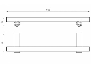Держатель для полотенец Abber Osten 316 AA1853BG / AA1856BG / AA1857BG, 30, золото брашированное