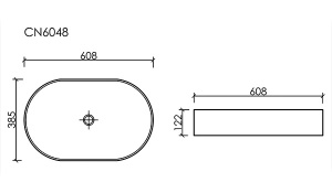 Умывальник CeramicaNova Element CN6048MB