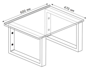 Столешница Good Door подвесная 60 белая