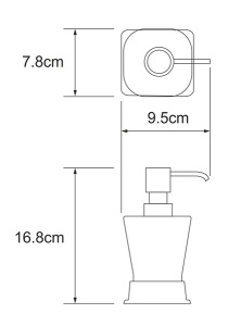 Дозатор для жидкого мыла Wasserkraft Amper K-5499NICKEL