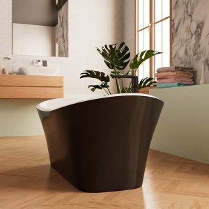 Акриловая ванна Frank F6104 White / Black, 170х75, белый, черный