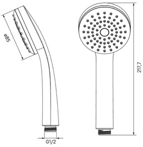 Душевая лейка Iddis 11F85i18