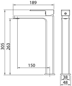 Смеситель для умывальника Grossman Style 520.K35.05.100