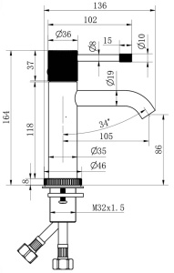 Смеситель для умывальника Roxen Royal 50030316-CH