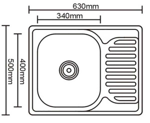 Кухонная мойка Stellar S96350D / S96350MD / S96350E / S96550D / S96550MD / S96550E, 63х50, декор