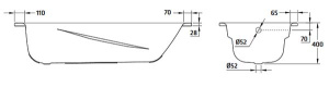Стальная ванна BLB Universal Anatomica HG, 170х75