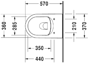 Подвесной унитаз Duravit Rimless ME by Starck 45290900A11 WonderGliss