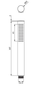 Душевой гарнитур Omnires MICROPHONE-SBL