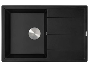 Кухонная мойка Zorg Rock 65 / 78 Premium, 78х51, черный металлик