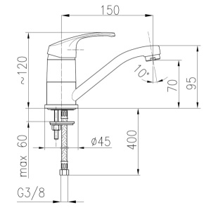 Смеситель для умывальника Armatura Krzem 4212-915-00