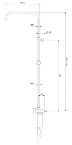 Душевая стойка Omnires Davis SYSDAVISCR