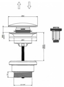 Донный клапан Filarete FL75CR