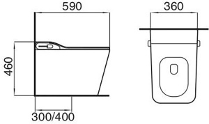 Умный приставной унитаз Grossman Smart GR-PR-5701 с функцией биде