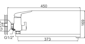 Смеситель для ванны Ledeme H48C L2248C