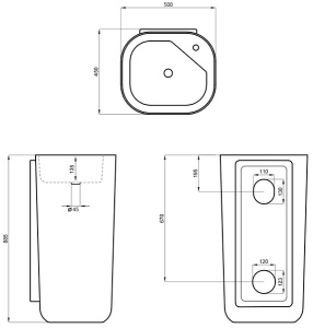 Умывальник Lavinia Boho Bathroom Sink 33311126 напольный
