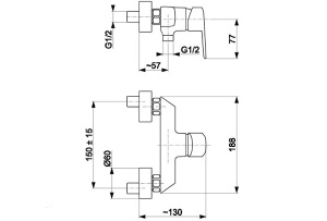 Смеситель для душа Armatura German 4516-010-00