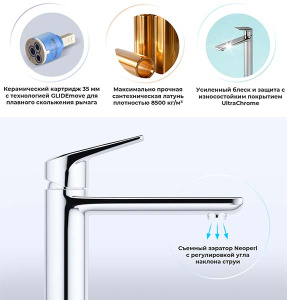 Смеситель для умывальника Wellsee Icon for life 182306000