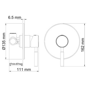 Смеситель встраиваемый WasserKraft Main 4151 (1 функция)