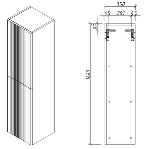 Пенал Caprigo Modo Prima 35450L-TP817
