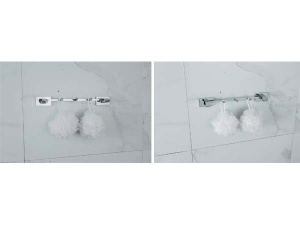Планка с крючками Gappo G0716-30 / G0716-40 / G0716-50, 36 см 3 крючка, хром