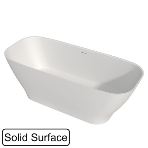 Ванна из искусственного камня Whitecross Clover белый матовый Solid Surface, 170х72, белый матовый