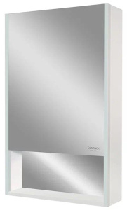 Шкаф-зеркало Континент Filit LED белый, 50х80, белый