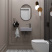 Умывальник Wellsee WC Area 321806000 / 321809000, 41х23 R, серый матовый