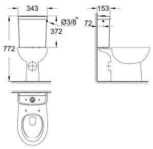 Бачок для унитаза Grohe Bau Ceramic 39437000