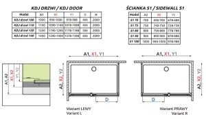 Фронтальная стенка Radaway Espera KDJ front Wall 450
