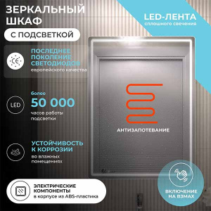 Шкаф-зеркало Vigo Geometry Comfort 600