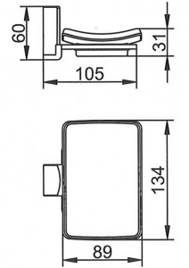 Мыльница Ledeme L30302U / L30302B, матовый, черный