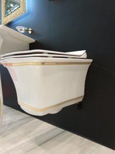 Подвесной унитаз Boheme Hermitage Gold 951-G