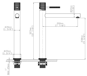 Смеситель для умывальника Gid Edessa SS070-GM-D