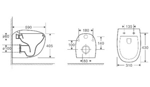 Подвесной унитаз WeltWasser Jeckenbach 004 GL-WT