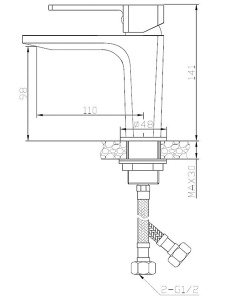 Смеситель для умывальника AV Engineering AVWAW1-A274-244