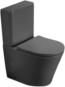 Напольный унитаз CeramaLux 2179XMDH / 2179XMH безободковый, светло-серый