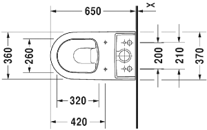 Напольный унитаз Duravit ME by Starck 2170090000, белый